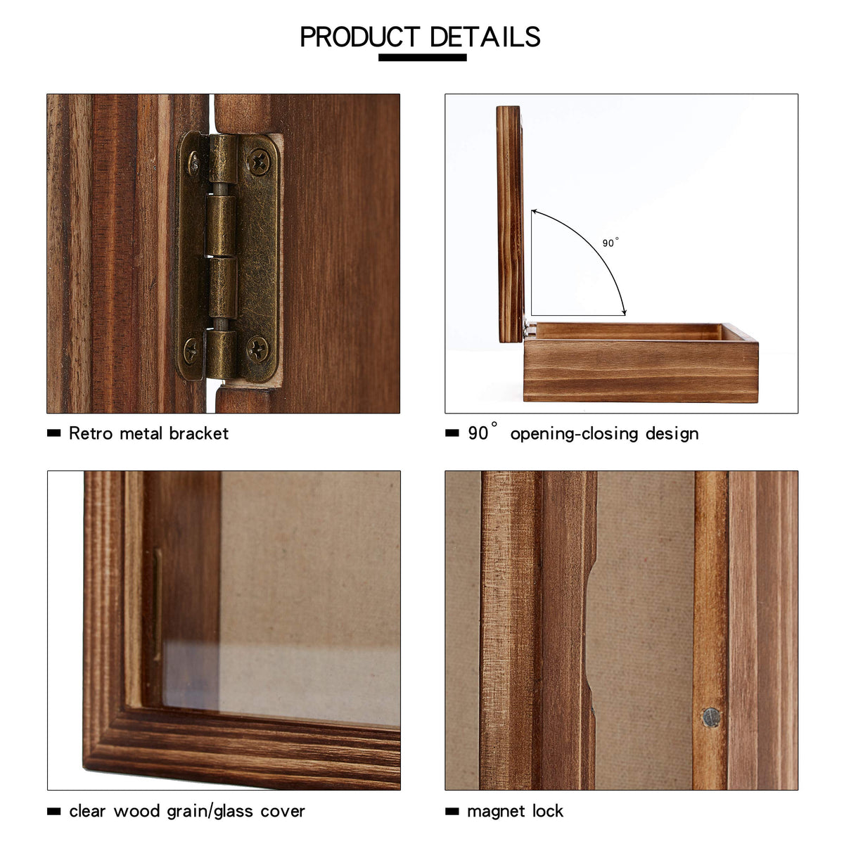 Freezing Point linen-back panel secures keepsakes for tidy displays