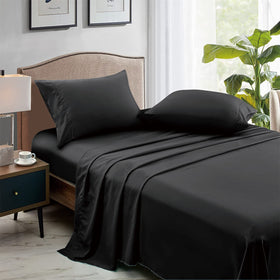 FreshCulture flat sheets shown on a bed provide a crisp, uniform look.
