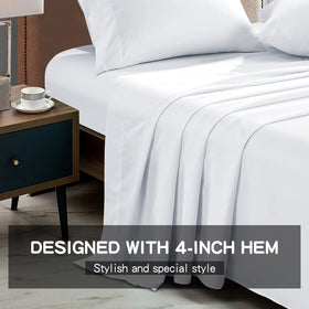 FreshCulture king flat sheets on bed provide hotel-quality softness and full coverage.
