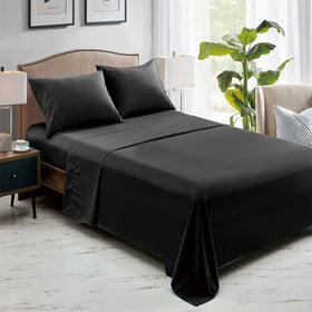 FreshCulture twin black sheets offer a cost-effective option for hospitality or studios.