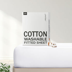 FreshCulture Pure Cotton Fitted Sheet close-up texture for cool sleep