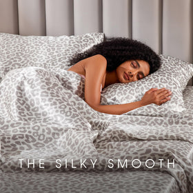 FreshCulture satin leopard sheets elevate bedroom decor and mood