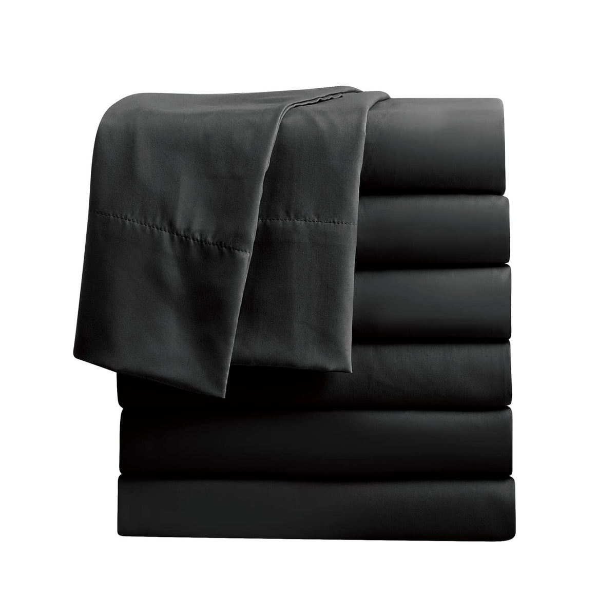 FreshCulture twin flat sheets bulk pack in black showcases 66x96 size for easy hotel or salon use.
