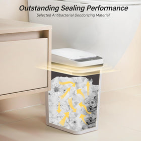 FRESHLIX airtight lid traps odors for a fresher room.