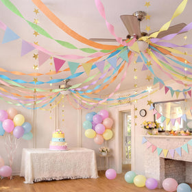 Frienda ceiling decoration closeup showing easy tape or hook attachment