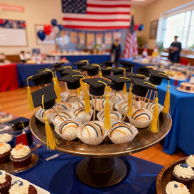 Frienda graduation cap doll accessory adds whimsy to table decor