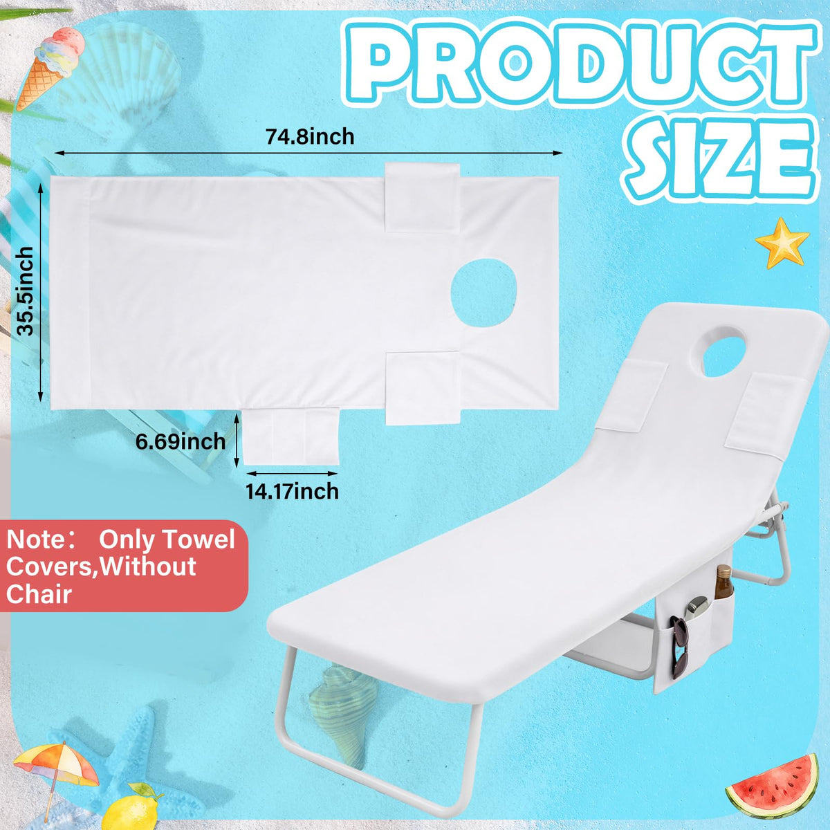Frienda lounge chair towel fits standard lounges for full coverage and comfort.