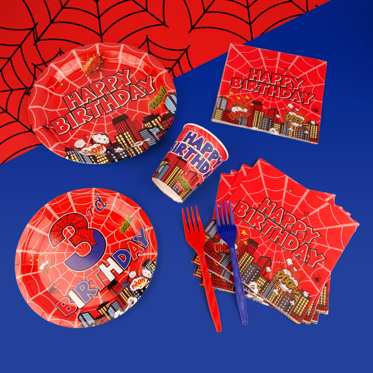 FRIENDISU Spider cake and cupcake toppers pair with decor beautifully.