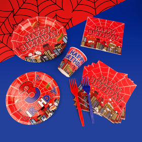 FRIENDISU Spider cake and cupcake toppers pair with decor beautifully.