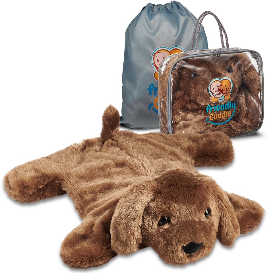 Friendly Cuddle weighted lap blanket for kids and adults offering soothing comfort.