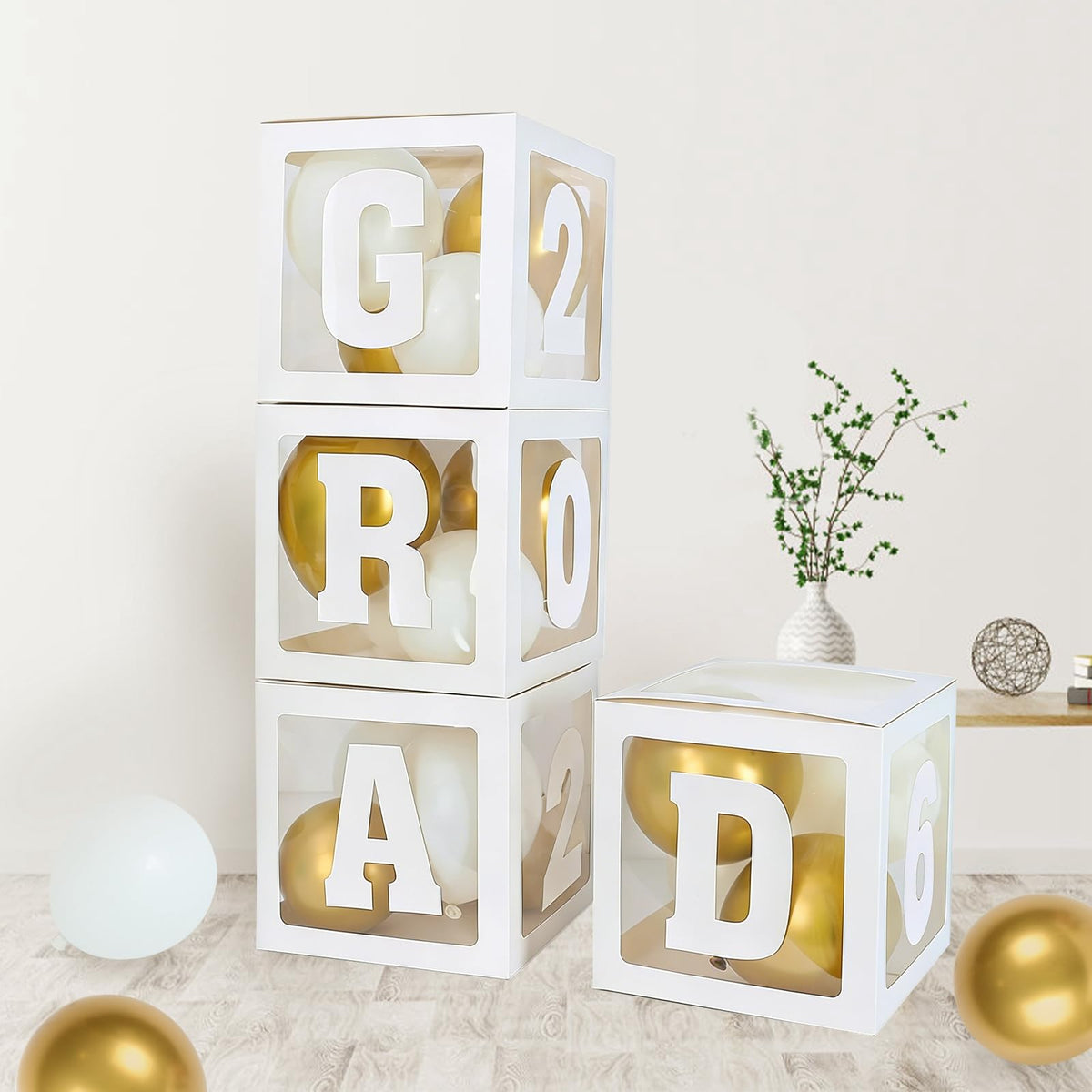 Frigg 2026 graduation balloon boxes backdrop enhances party photos