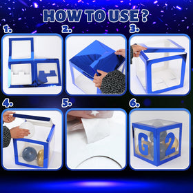 Frigg blue-transparent grad box backdrop creates a modern graduation scene.