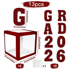 Frigg graduation letters G R A D add a bold year accent