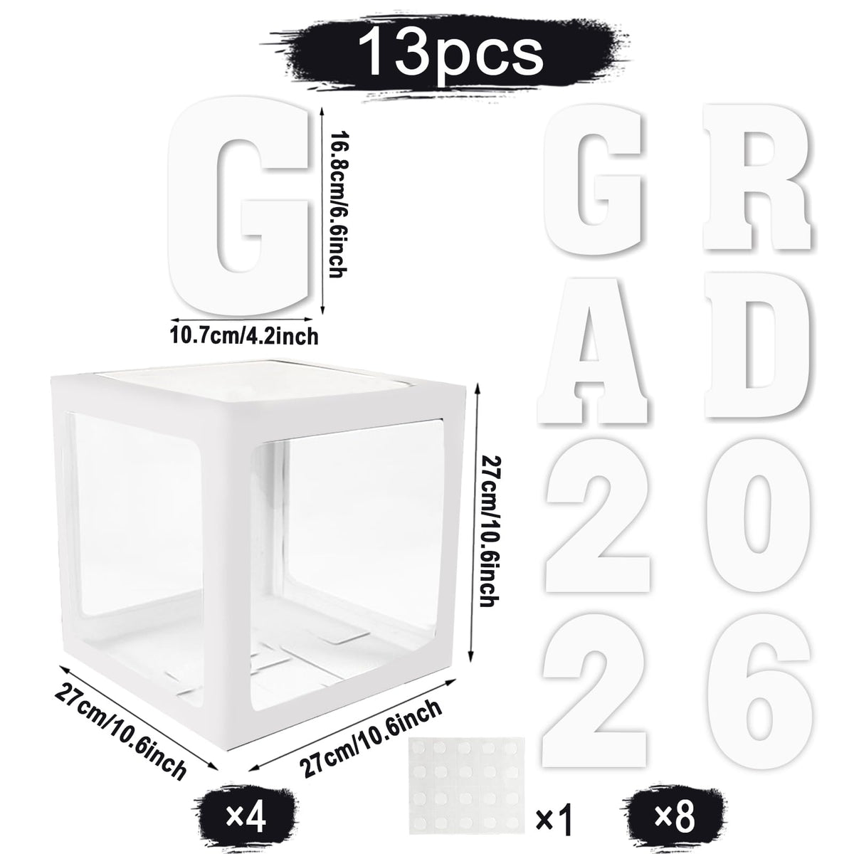 Includes glue dots and flexible design to tailor the letters and digits