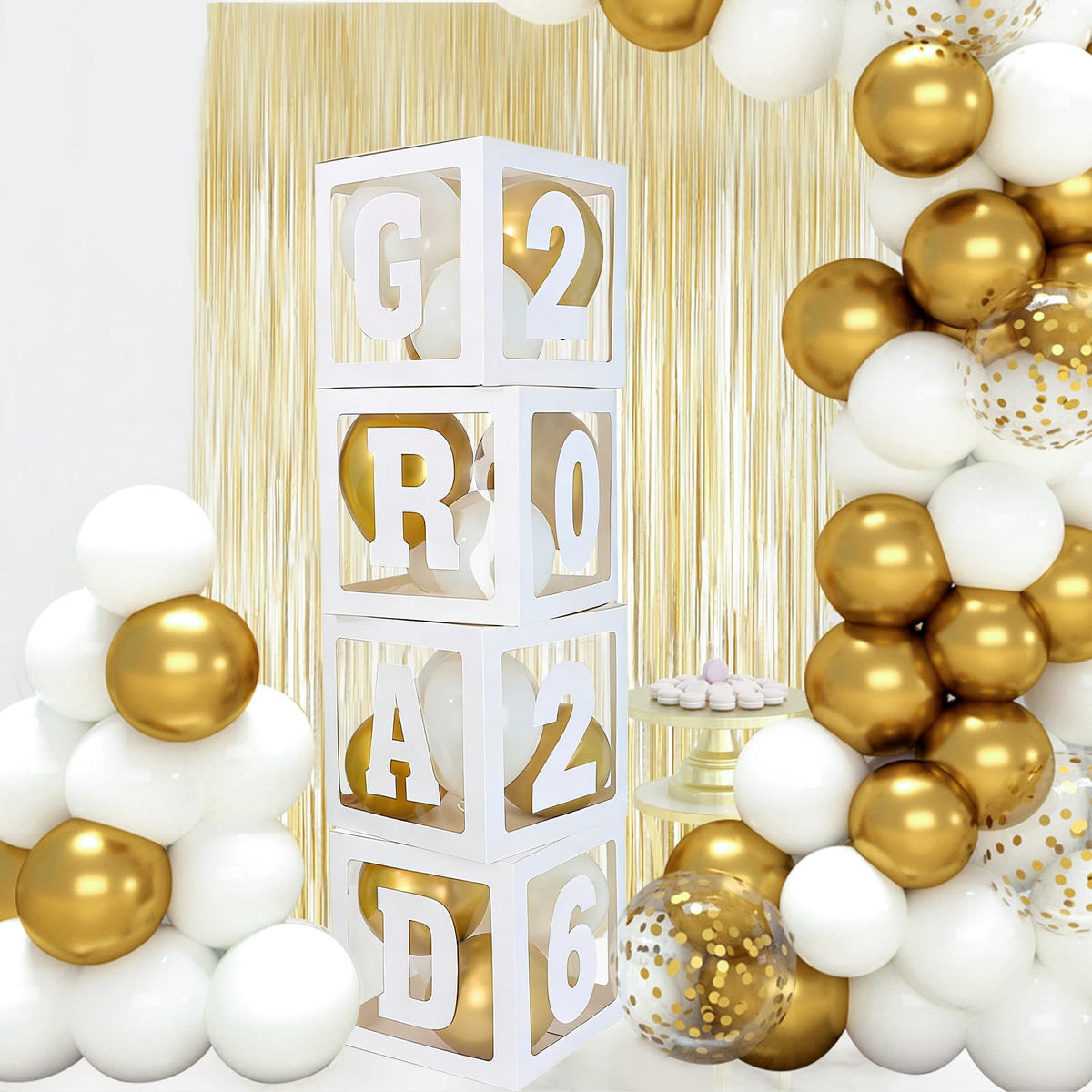 Frigg 4-piece decoration set assembles quickly for a standout graduation setup