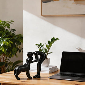 FriyGardcn designer resin piece with sleek silhouette enhances modern living spaces.