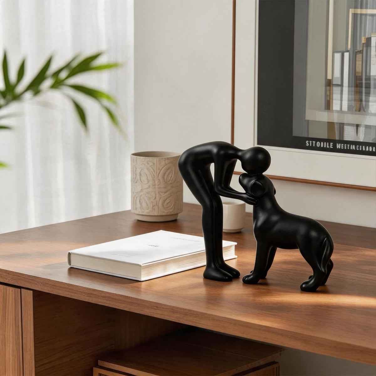 FriyGardcn detailed artisan sculpture—memorial keepsake for dog lovers.
