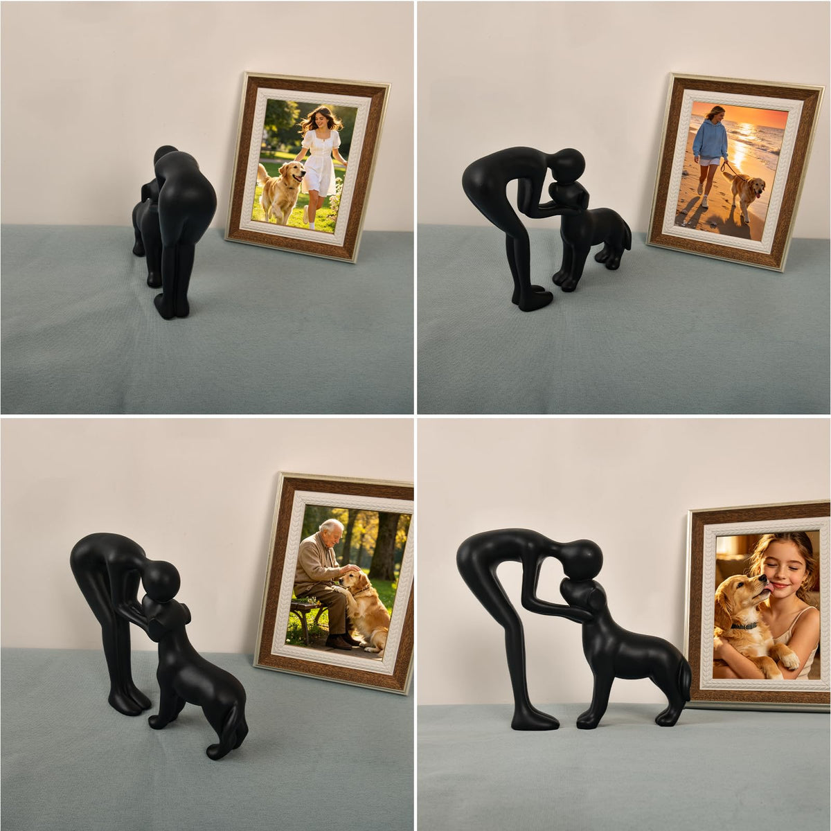 FriyGardcn man-dog bonding artwork suitable for office, living room, or bedroom.