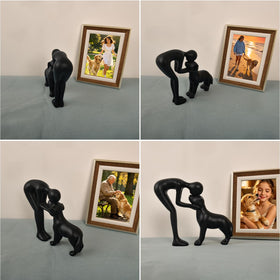 FriyGardcn man-dog bonding artwork suitable for office, living room, or bedroom.