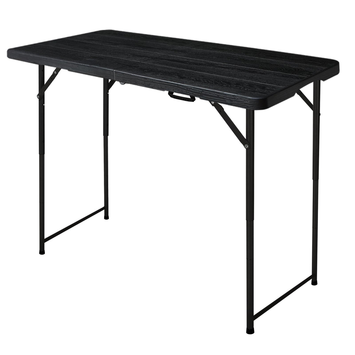 FROASISPRO 4ft folding table folded for compact storage and easy transport.