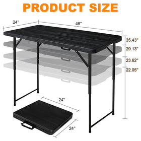 FROASISPRO 4ft folding table honeycomb-top detail for durability and stability.