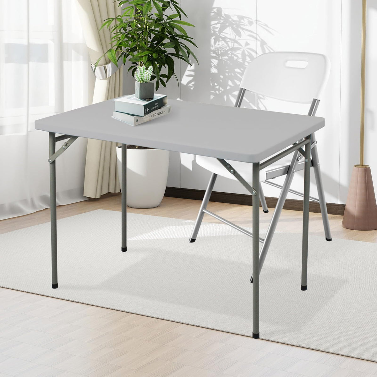FROASISPRO folding table folded compact, easy storage for transport.