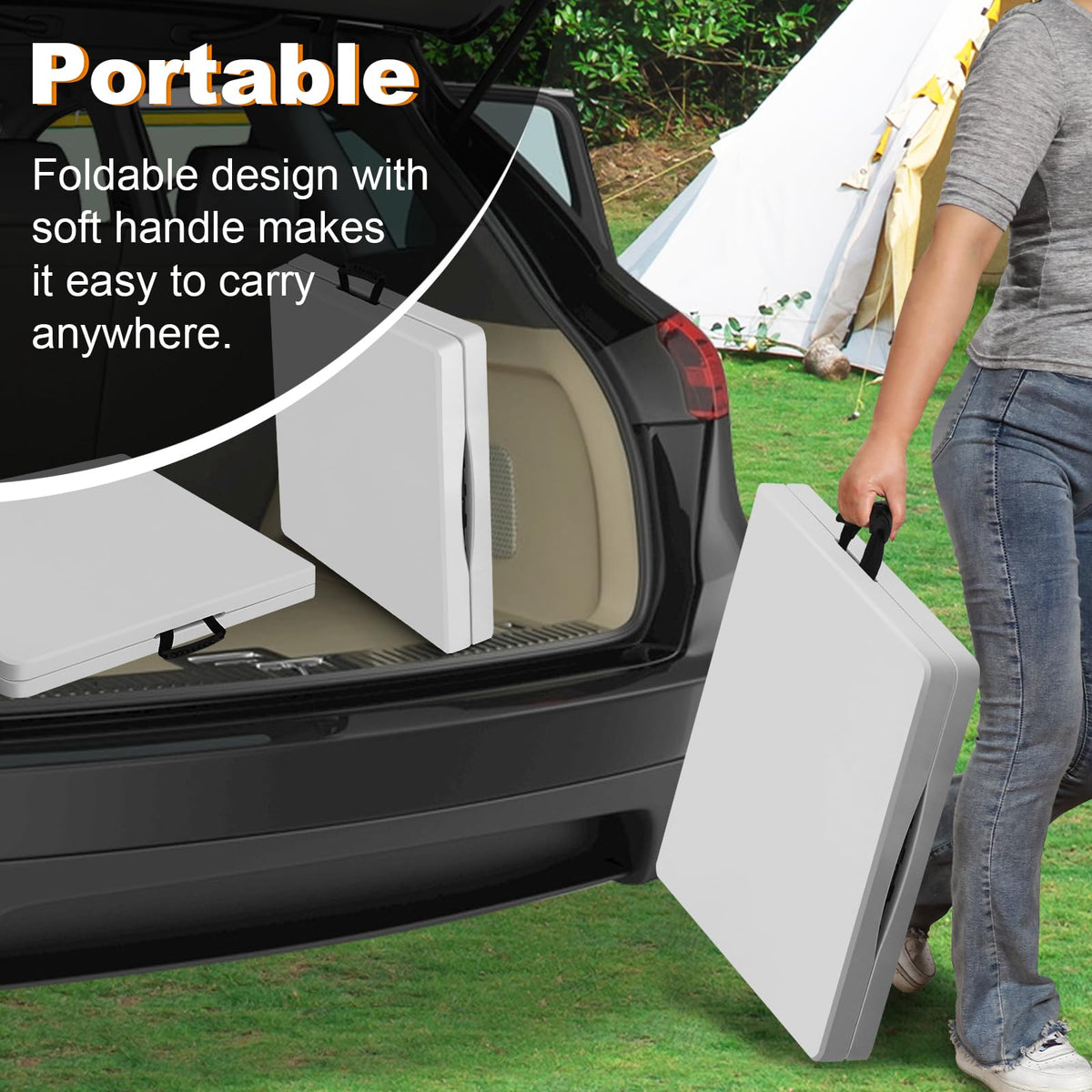 FROASISPRO portable folding table with carry handle for effortless transport.