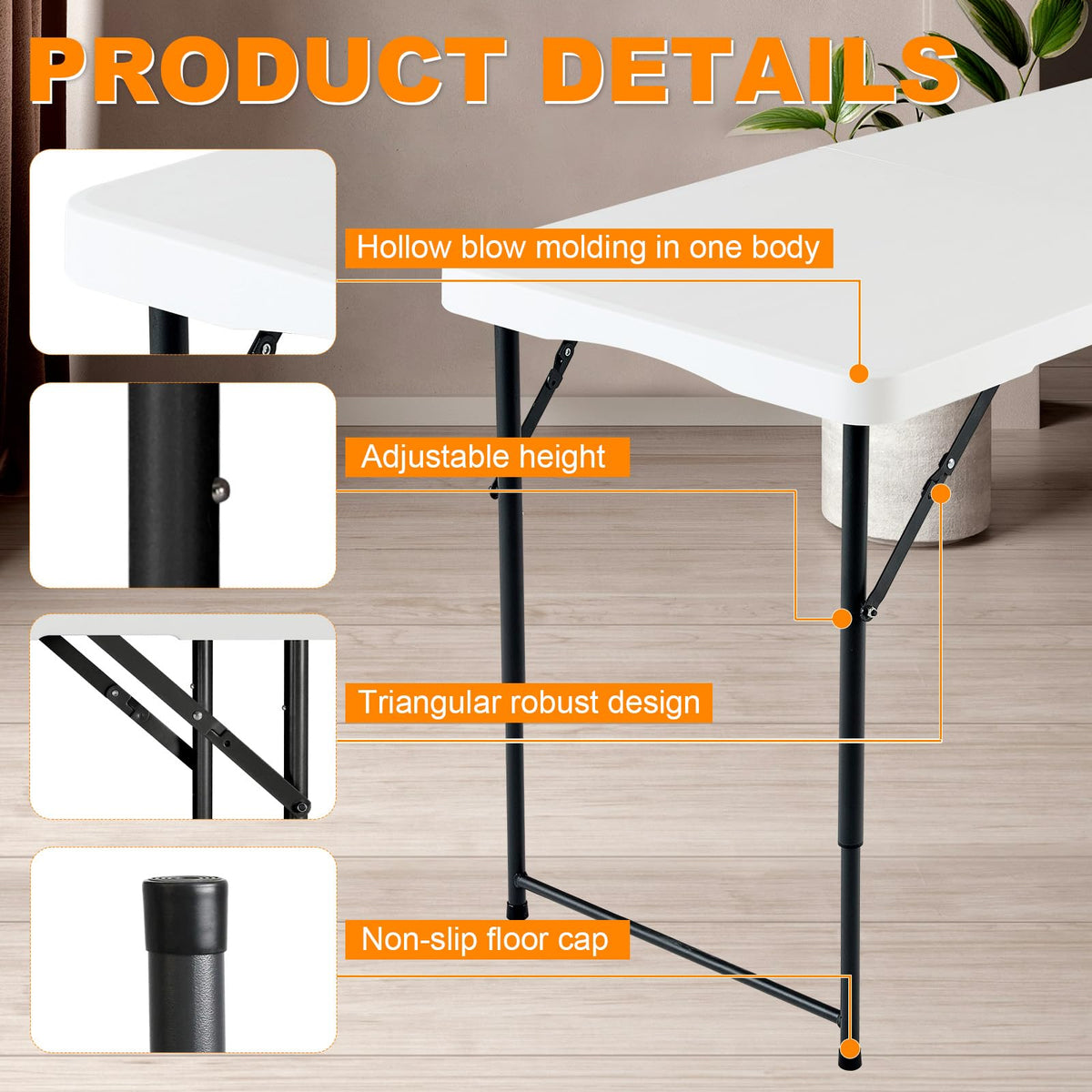 FROASISPRO powder-coated steel frame ensures stable, long-lasting setup.