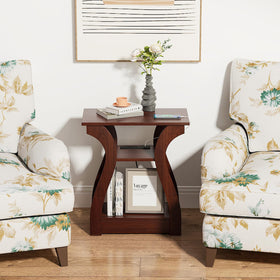 FROMJBEST three-tier storage end table offers display and organization