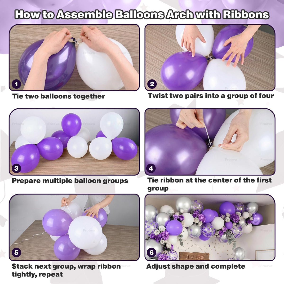 Froova 12-inch purple latex balloons adding vibrant decor