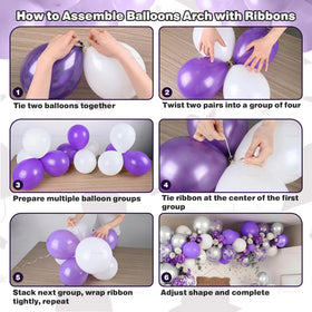 Froova 12-inch purple latex balloons adding vibrant decor