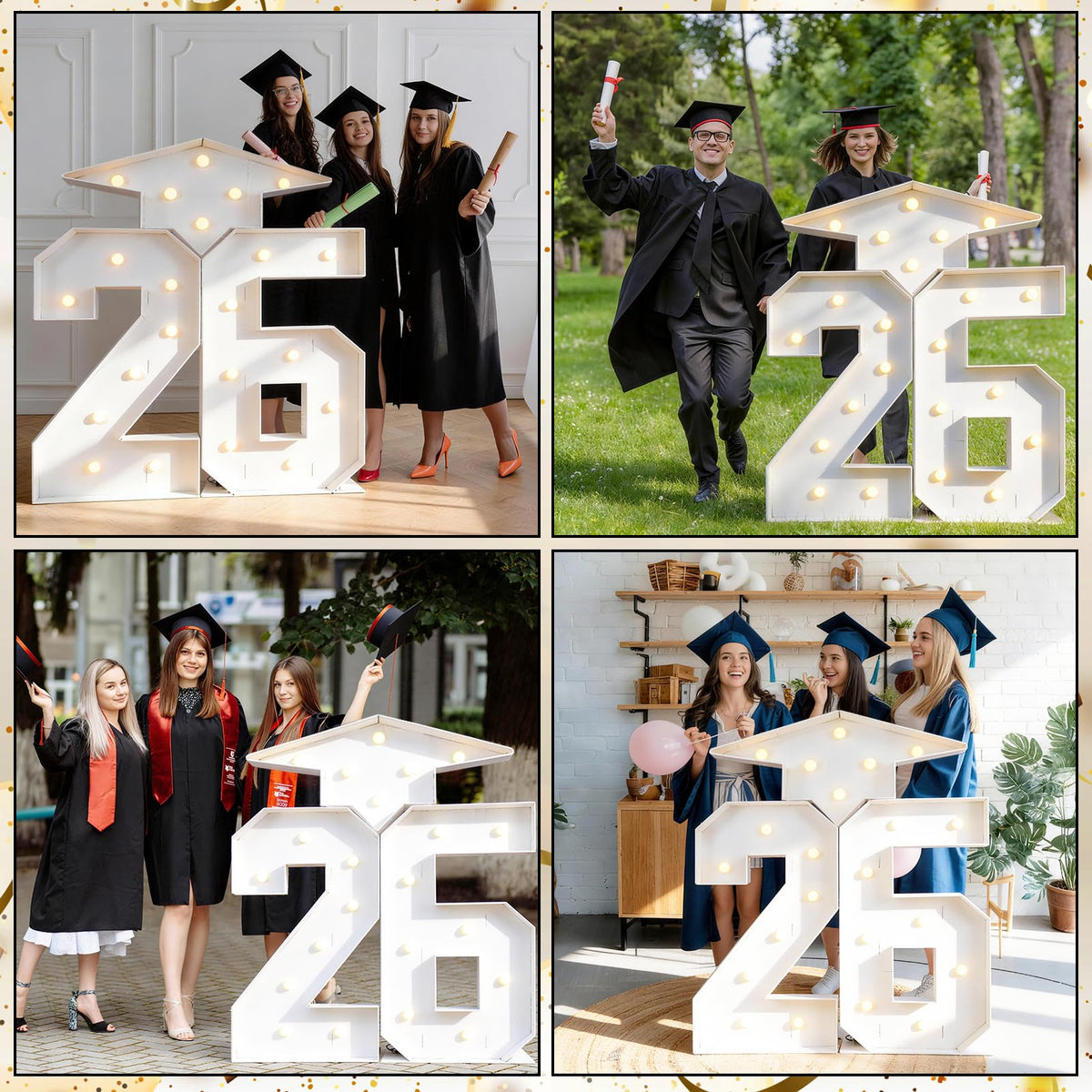 Froova 2026 decor pairs with balloons and backdrops for personalized displays