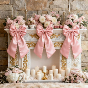 Froova big pink bow 23x11 inches adds luxe decor and party-ready flair