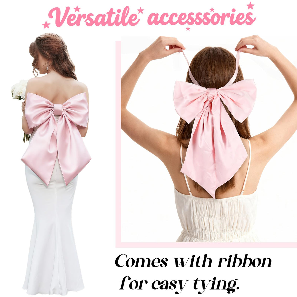 Froova durable reusable satin bow resists sagging for repeated use