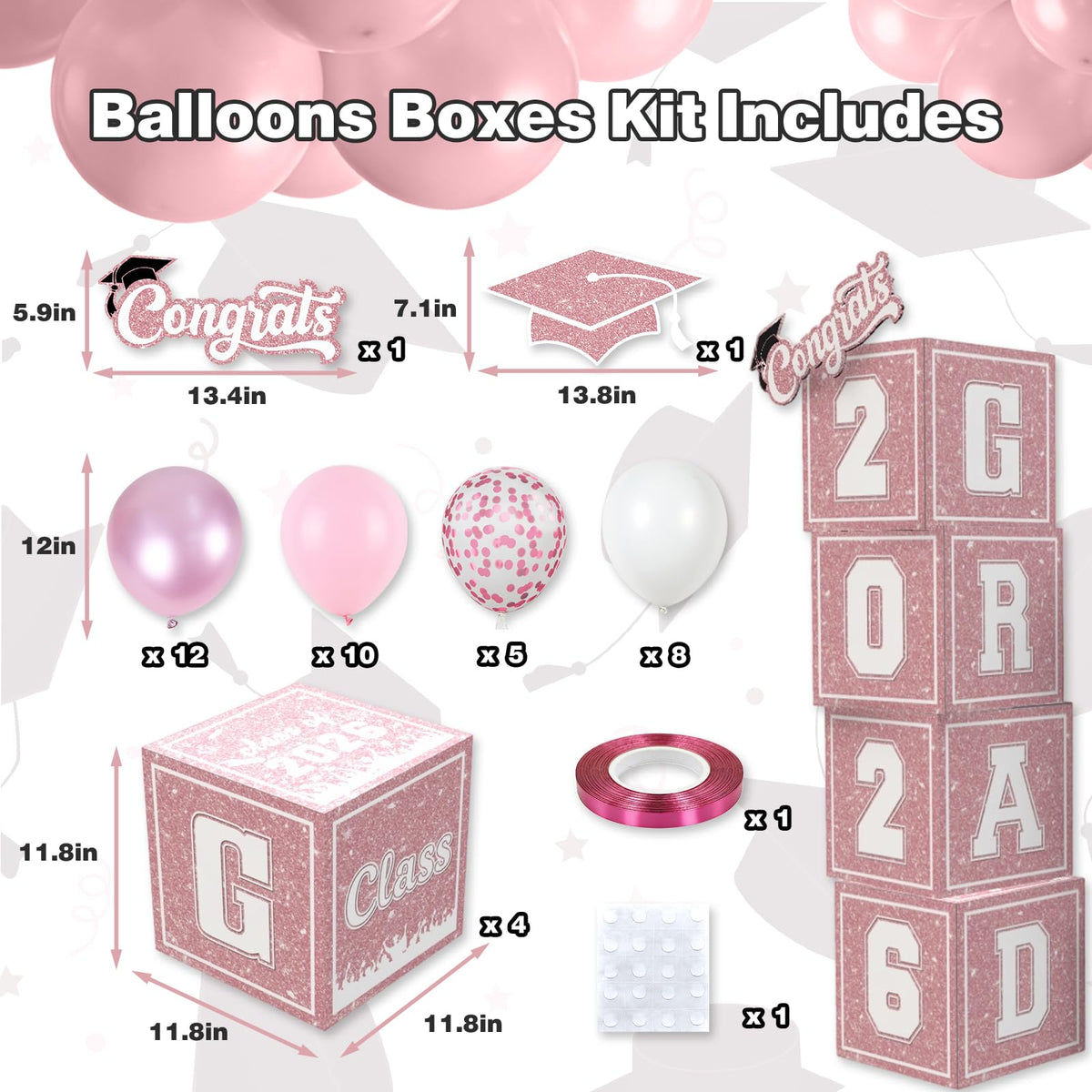 Froova metallic pink balloons create a festive centerpiece