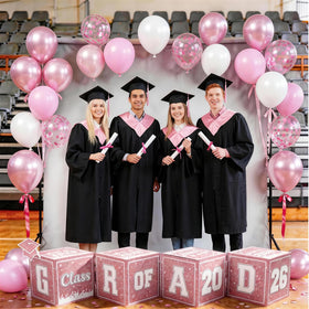 Froova pink ribbon ties the decor securely in place