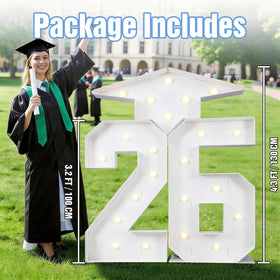 Froova reinforced thick materials ensure sturdy, reusable graduation decor