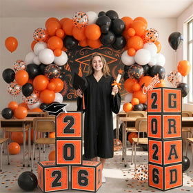 Froova white balloons balance bold colors for a softer touch.