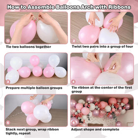 Froova white balloons add elegant contrast to the decor