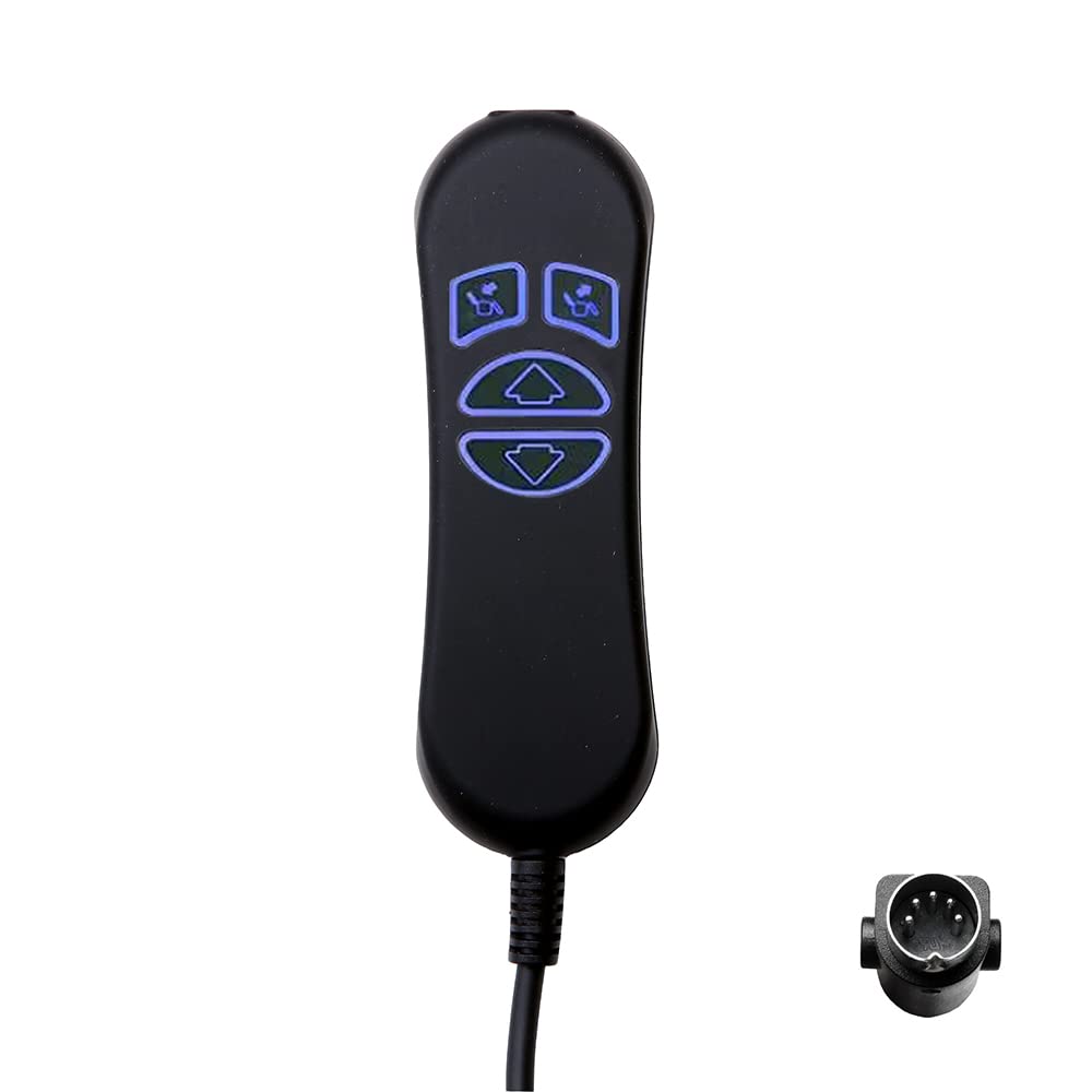 Fruhdi 4 button remote front view with backlit buttons for lift chairs