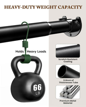 fruui closet rod easy installation with mounting hardware.