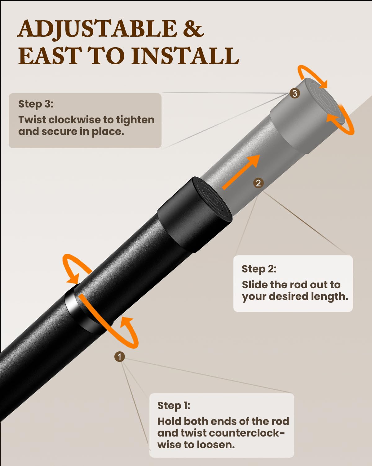 fruui closet rod versatile across bedrooms, laundry, RVs.