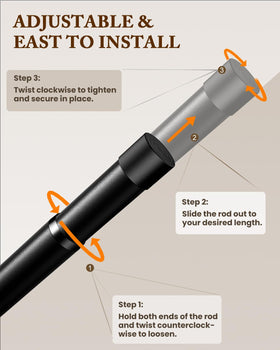fruui closet rod versatile across bedrooms, laundry, RVs.