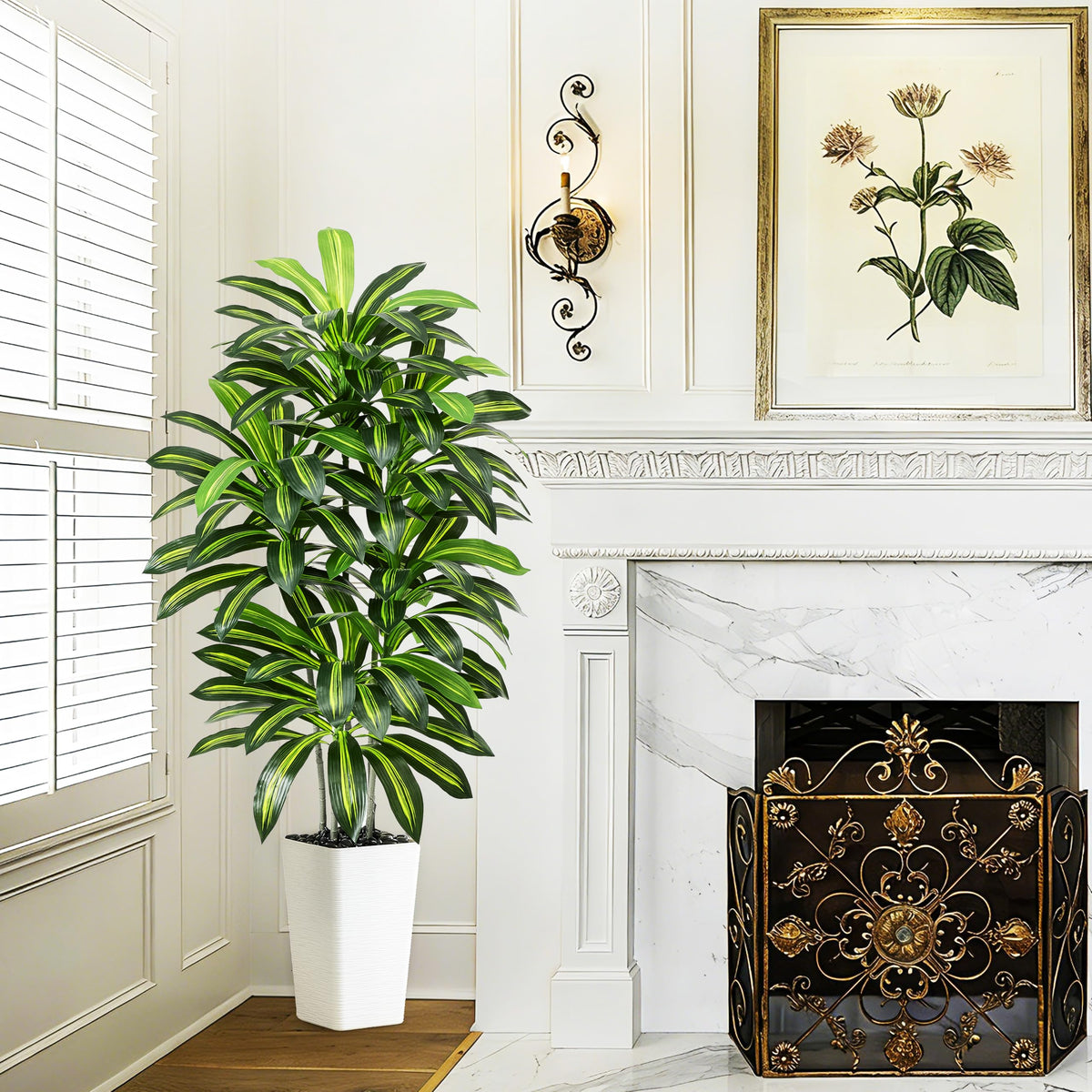 FSOHOI gift-ready artificial dracaena tree adds elegance