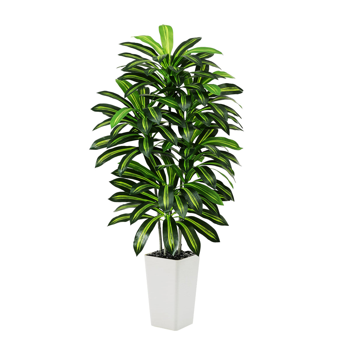 FSOHOI artificial dracaena tree in white planter adds year-round greenery