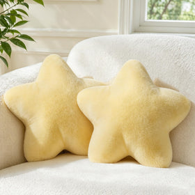 FSRONGXI star pillow yellow 15-35in diameter enhances cozy bedroom decor