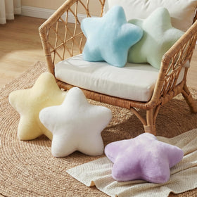 FSRONGXI star pillow yellow on bed or couch creates inviting space