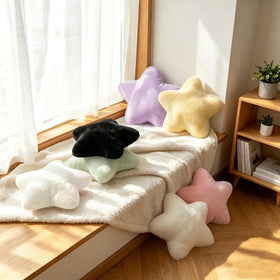 FSRONGXI star pillow yellow enhances cozy room ambience