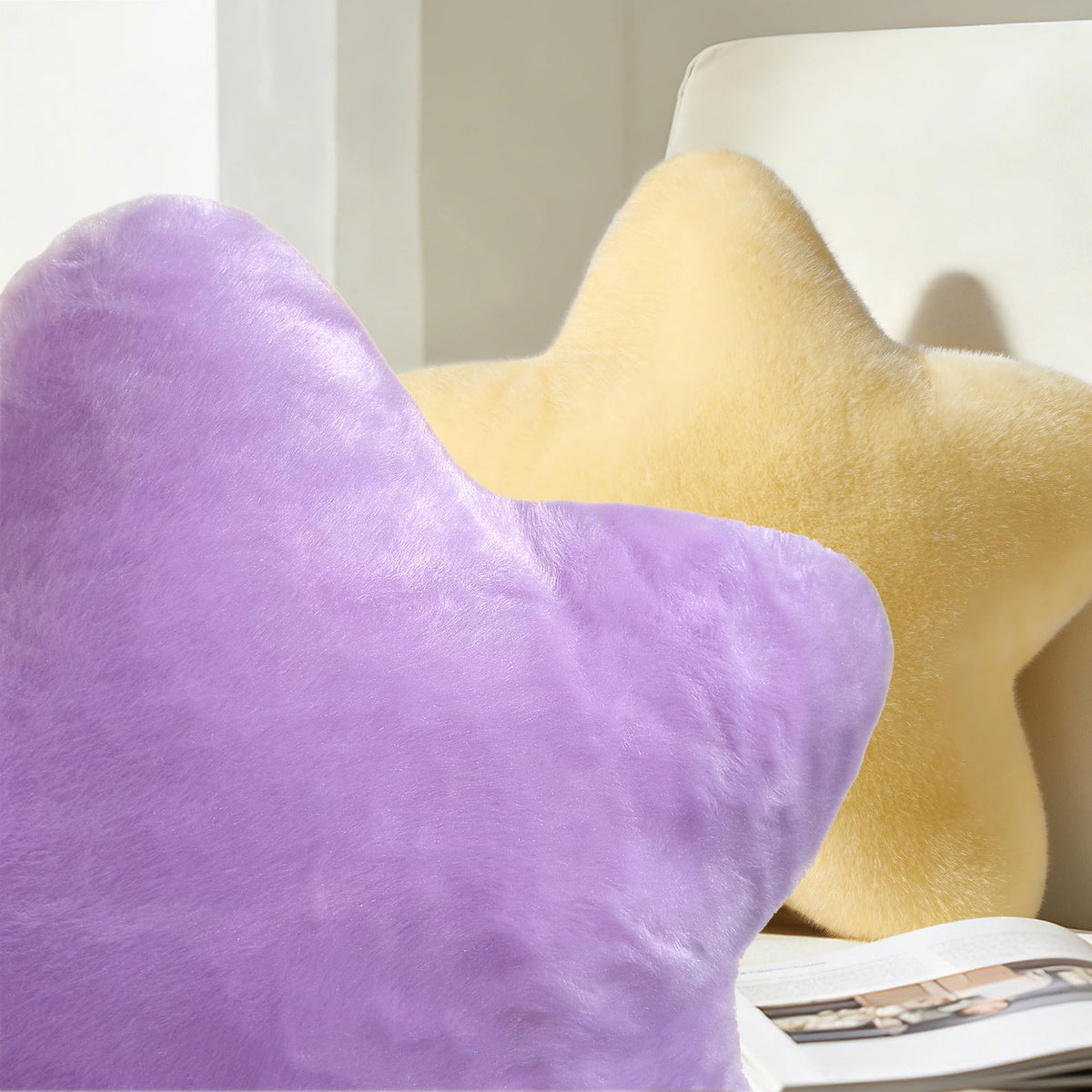 FSRONGXI star pillow yellow vacuum packaging opens to fluff