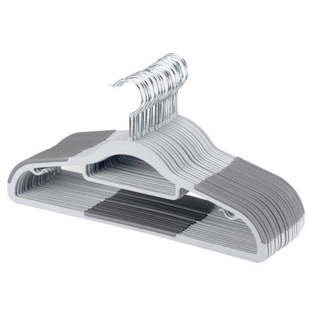 FSUTEG coat hangers 50-pack in grey provide a strong, non-slip grip for organized wardrobes.